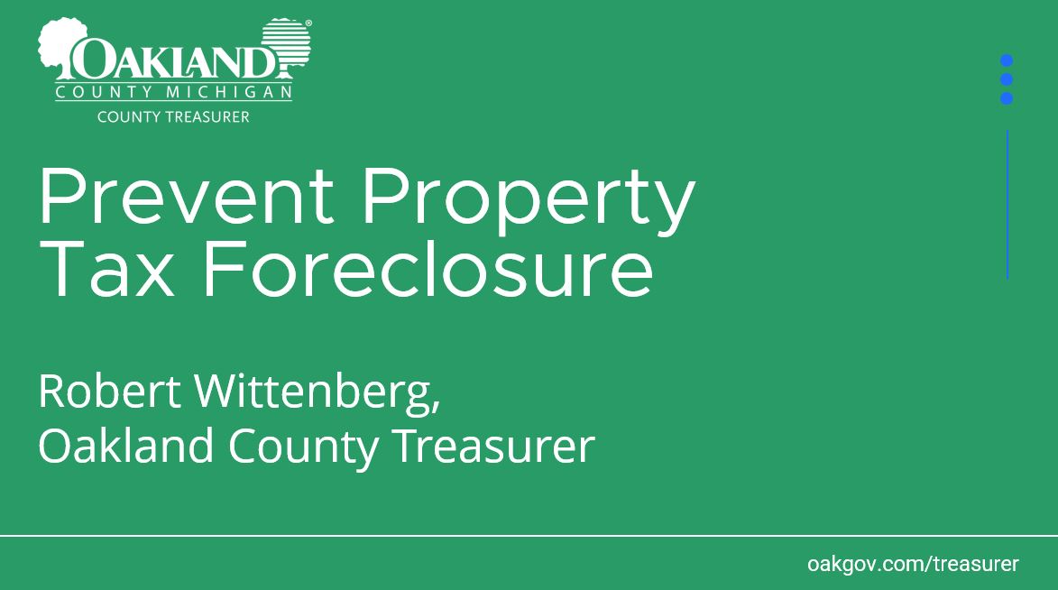 Prevent property tax foreclose